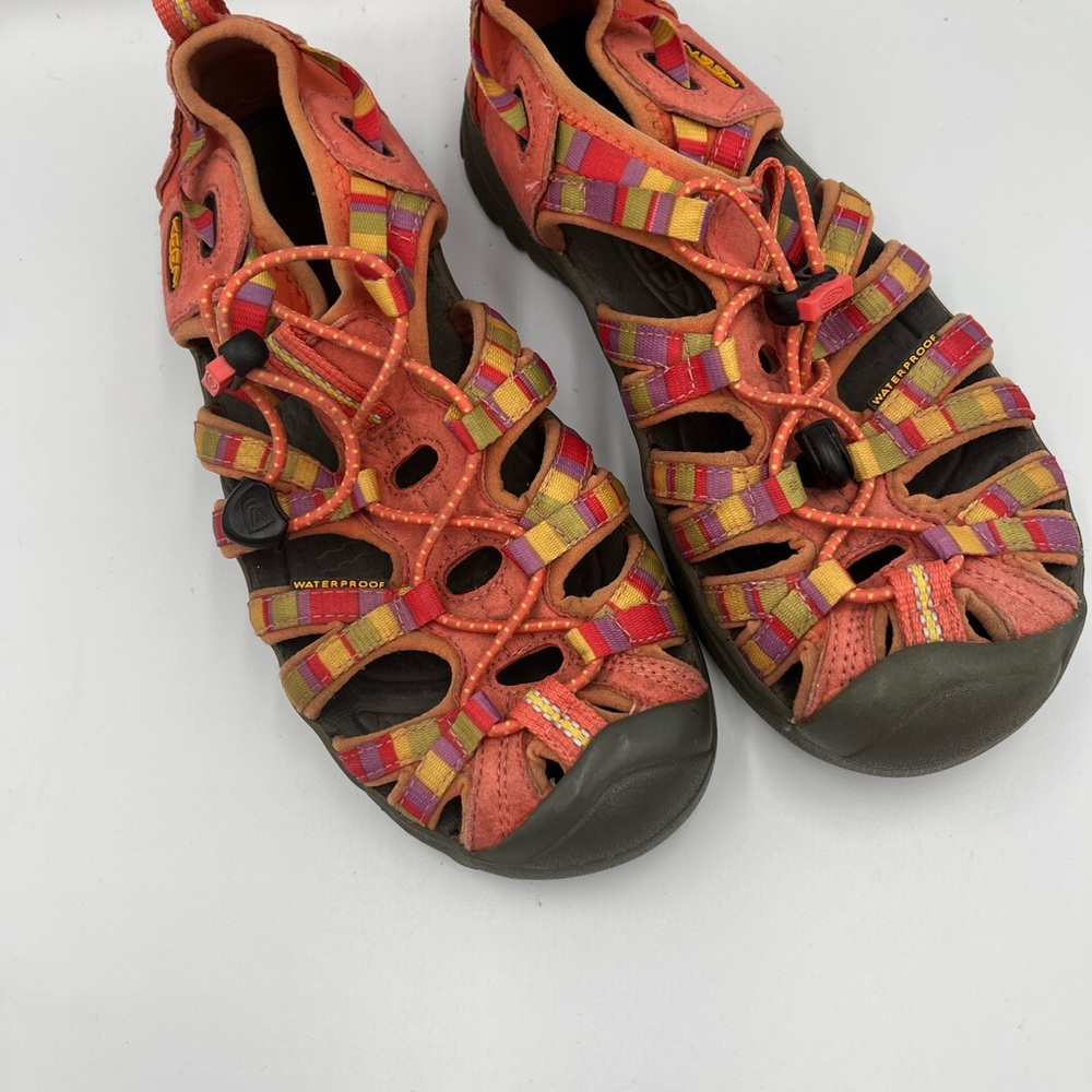 KEEN Whisper Coral Multi-Color Waterproof Sport Hiking Sandals Youth Girls 4 - Picture 2 of 10